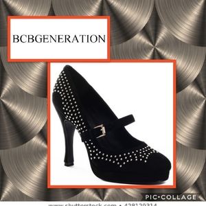 BCBG Drift Black Suede Stillettos Size 9.5 Like New